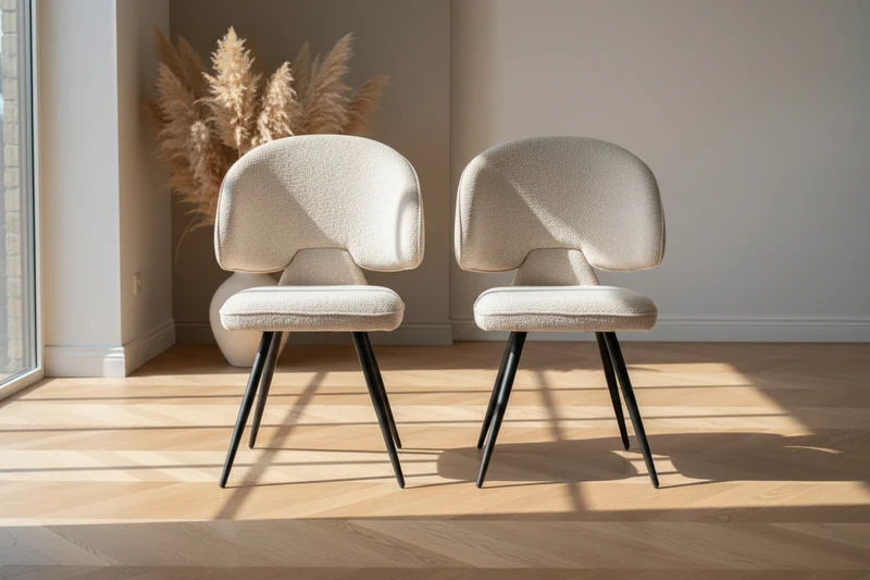 Lot de 2 chaises bouclette - Cleopatra