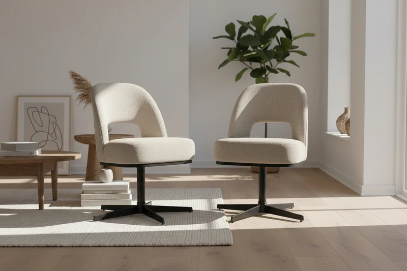 Lot de 2 chaises pivotante - Cortina