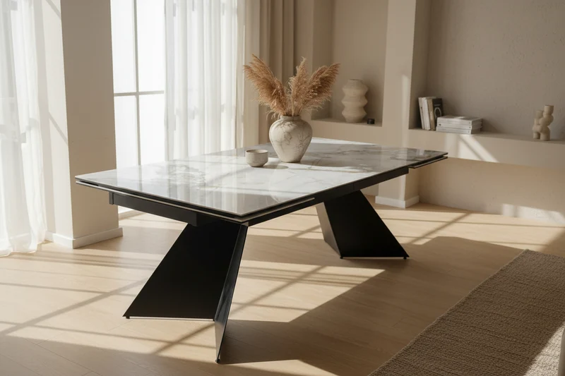 Grande table céramique marbre extensible - Washington