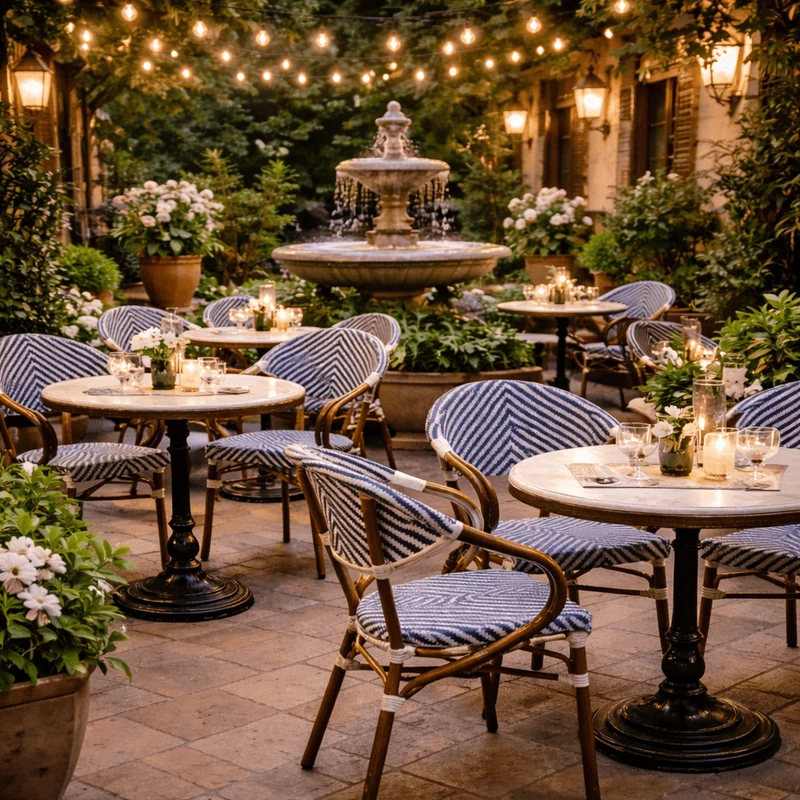 Silla Bistro París Montmartre Azul con Brazos