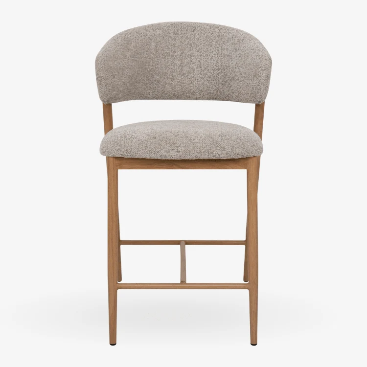 Taburete Nova Nordic H65 Rosewood | Tapizado taupe