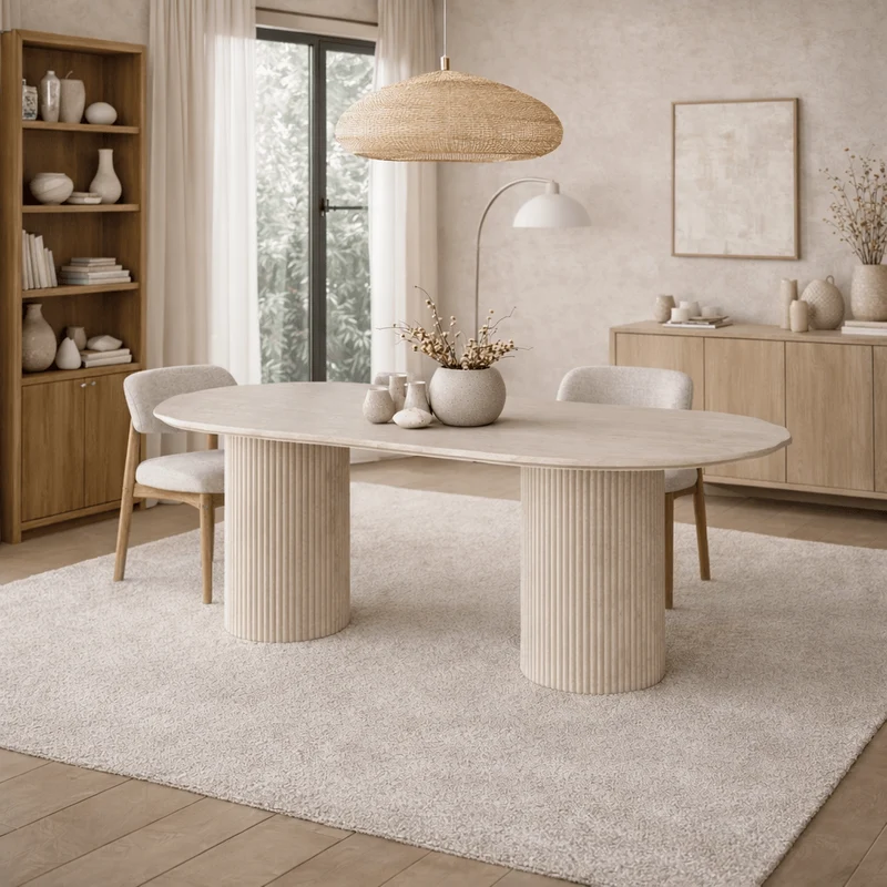 Mesa de comedor ovalada Petra 200
