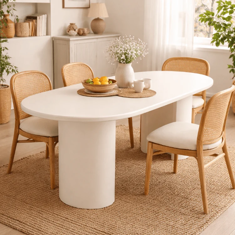 Mesa de comedor ovalada Alba Lacquer 200