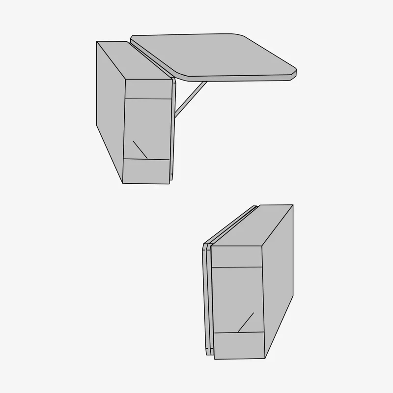TableBox Stauraum mit Klapptisch für VW T5 / T6 / T6.1 Multivan & Beach von SpaceCamper Modular
