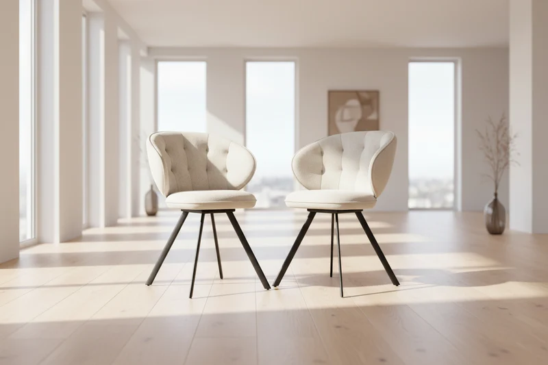 Lot de 2 chaises pivotante Nottingham - Akante