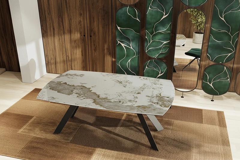Table extensible céramique forme tonneau - Missouri Akante
