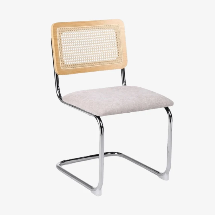 Pack 4 Silla de comedor ratán y tapizada Ninfa