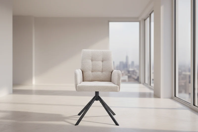 Chaise pivotante en tissu - Tonella