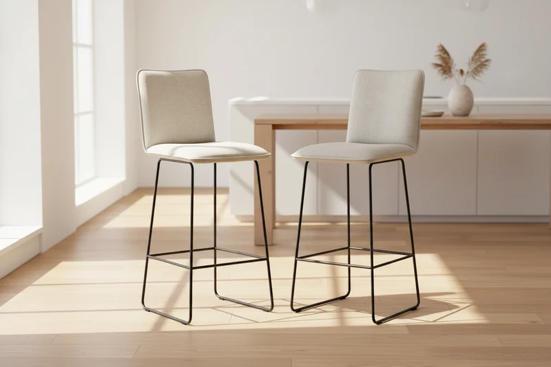 Tabouret de bar en tissu - Manhattan Akante