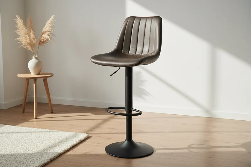 Chaise de bar en simili cuir vintage - Firmine