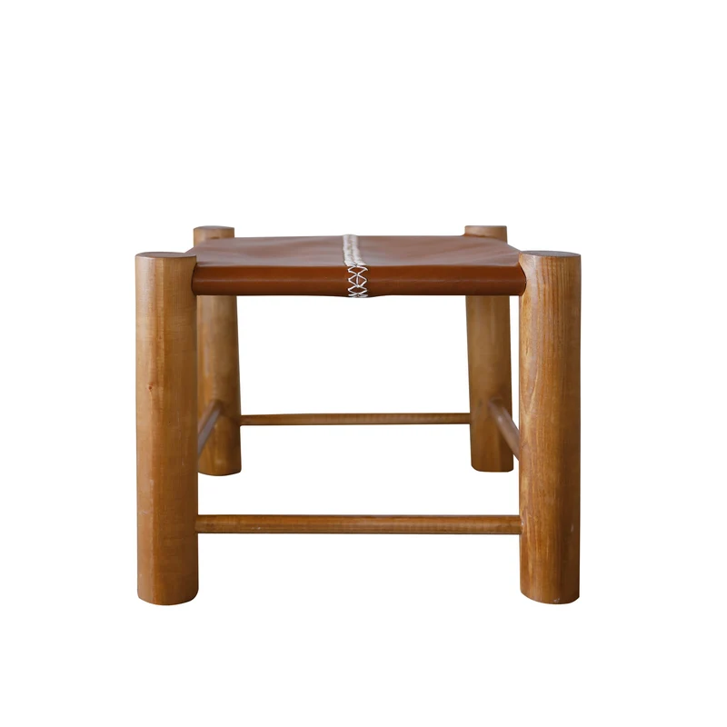 Tabouret Carlo Cuir Brodé