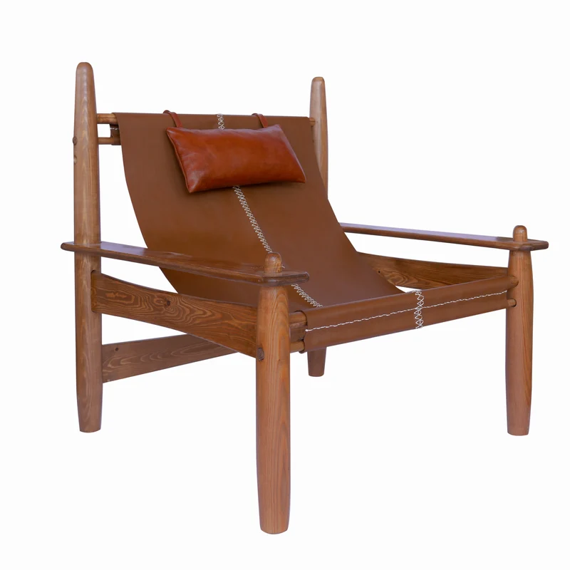 Fauteuil Carlo Cuir Brodé