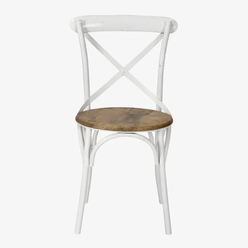 Pack 4 Silla de comedor Thomas metal asiento madera