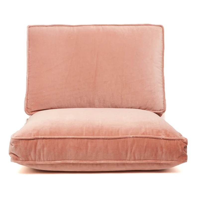 Housse seule Fauteuil Croisette Velours rose poudre
