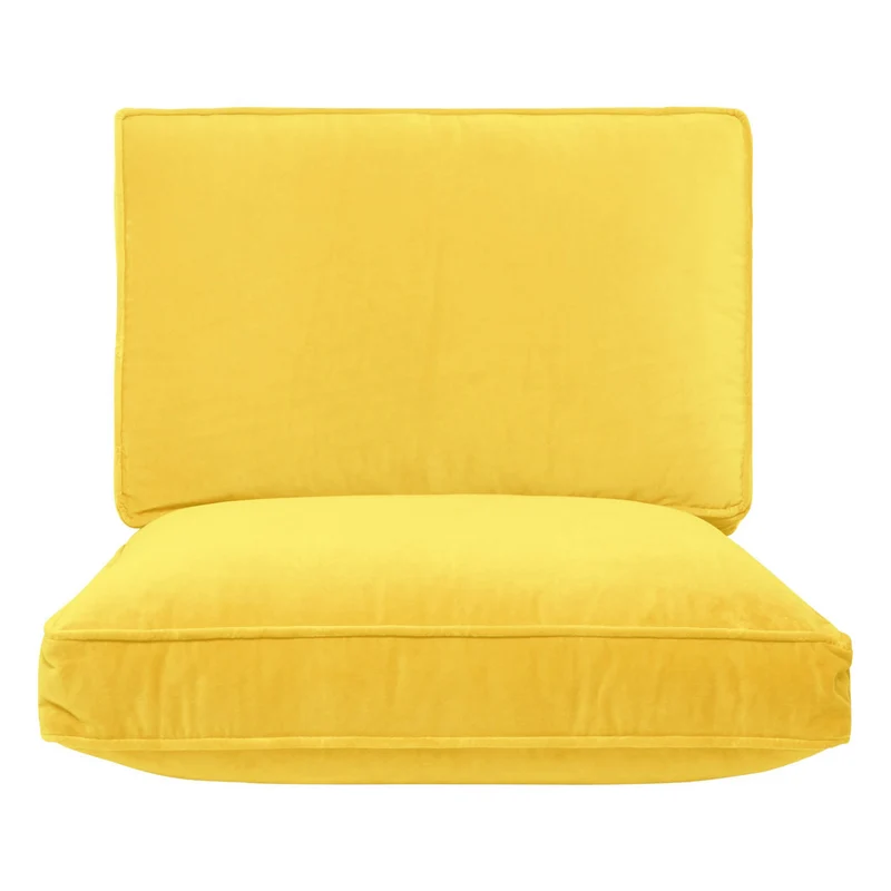Housse seule Fauteuil Croisette Velours jaune