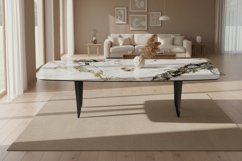Grande table céramique forme tonneau - Auguste Akante