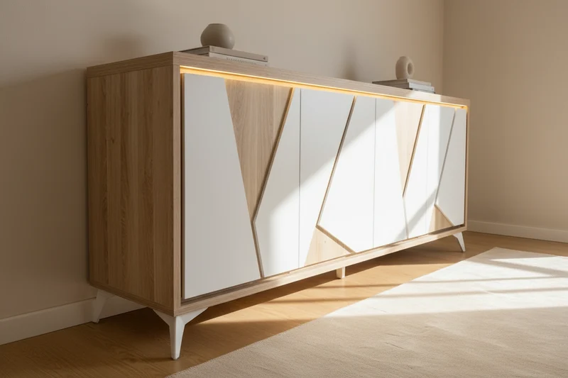 Buffet bas bois et blanc - Kamala