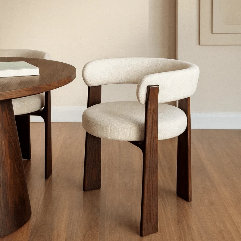 Silla de comedor con apoyabrazos madera fresno Moncayo