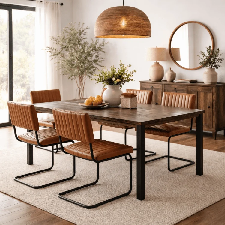 Silla de comedor Kendal marrón