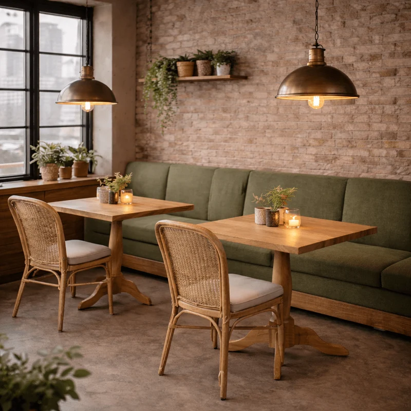 Mesa de bar 70x70 madera acacia Talo