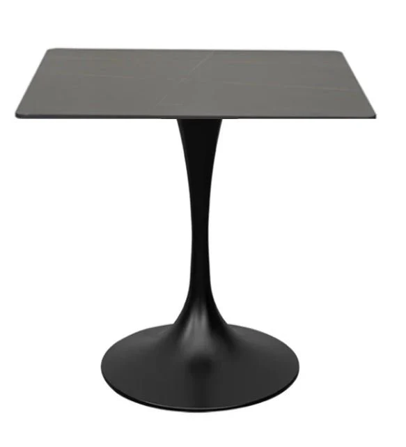 Mesa de comedor cuadrada piedra sinterizada base Tuli
