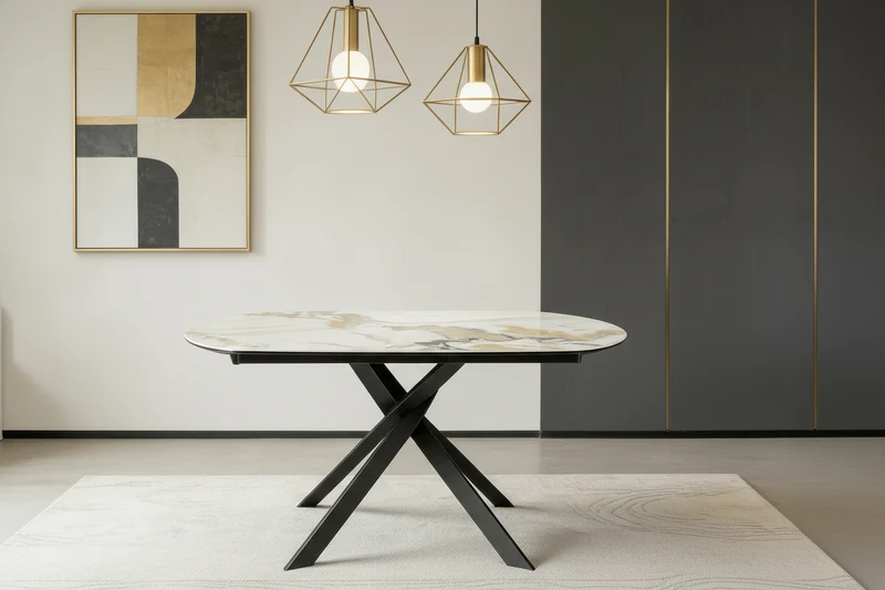 Table extensible céramique pivotante - Kheops Akante