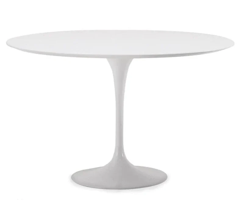Mesa de comedor Tuli lacado blanco Ø 100-120