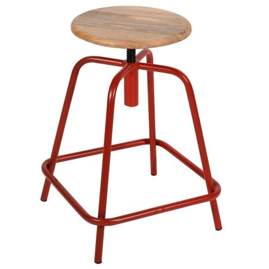 Taburete vintage bajo regulable Montego
