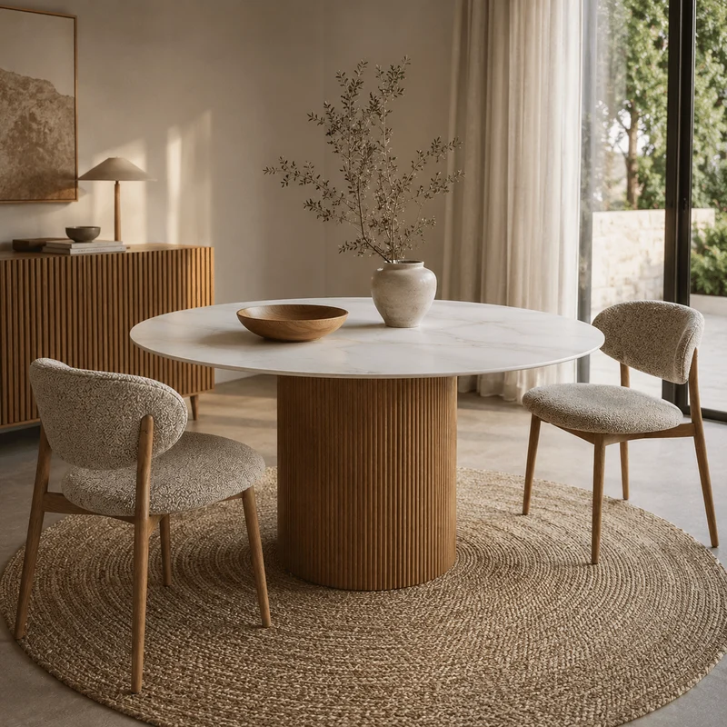 Mesa de comedor redonda Ø120 MAURICIO