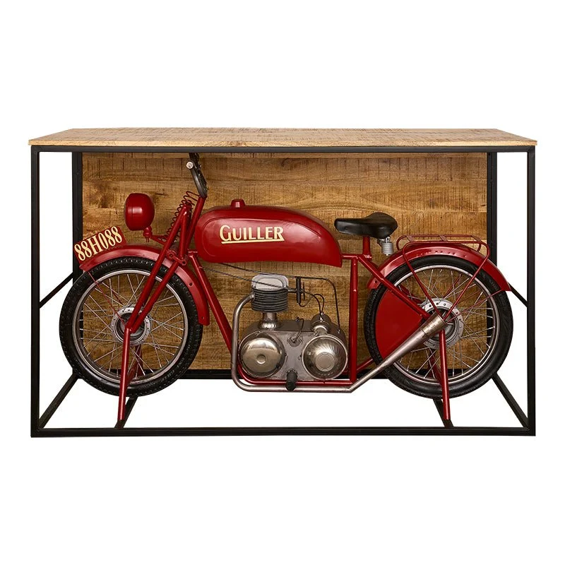 Barra mostrador con moto vintage Road