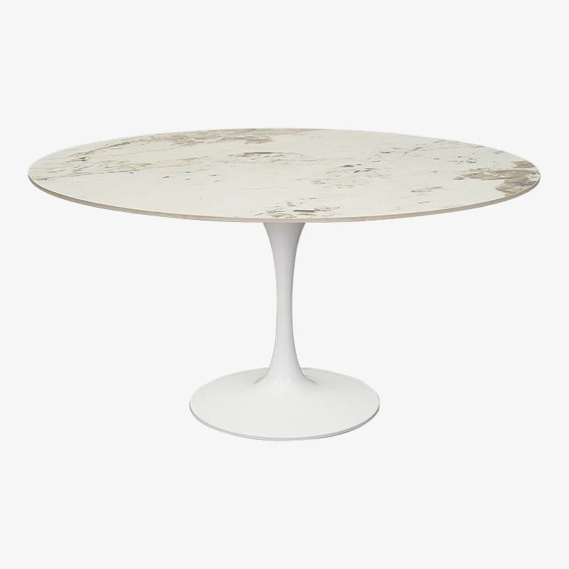 Mesa de comedor Tuli blanca piedra sinterizada