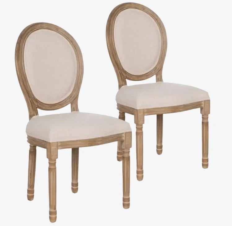 Pack de 2 Sillas de comedor Versalles tapizadas