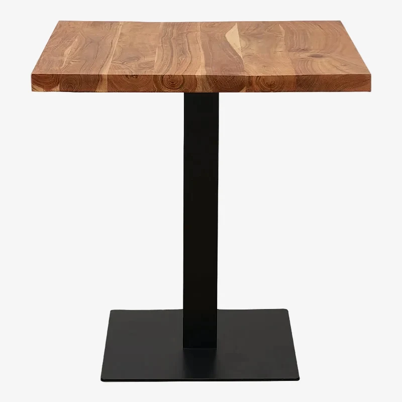 Mesa de bar cuadrada madera de acacia 70 / 80 cms Lisboa