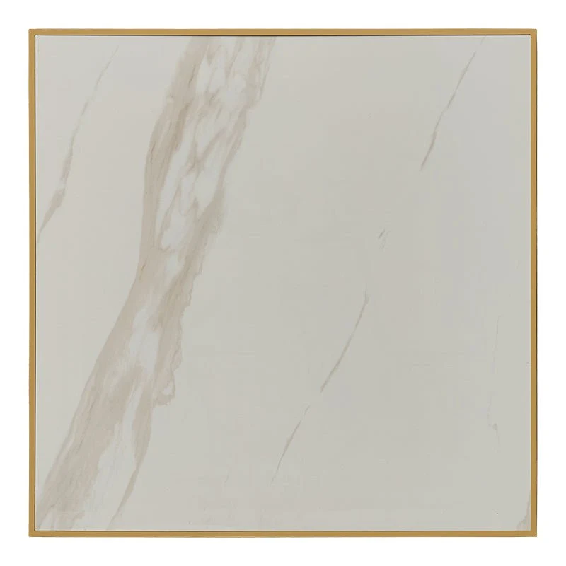 Mesa de bar alta cuadrada 70x70 borde dorado Lisboa