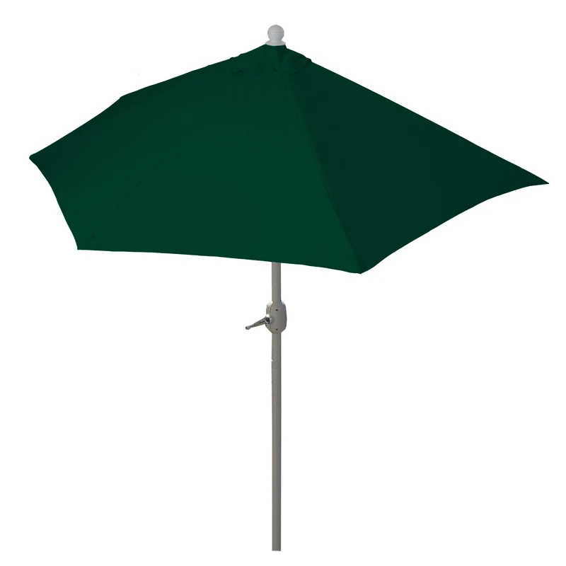 Parasol demi-rond balcon uv 50+ polyester/aluminium 3kg 300 cm vert sans pied 04_0007904