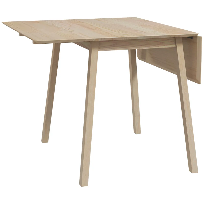 Table à manger pliante 110 x 86 x 75 cm pour 2 à 4 personnes gain de place scandinave épuré en bois de pin bois naturel 21_0003230