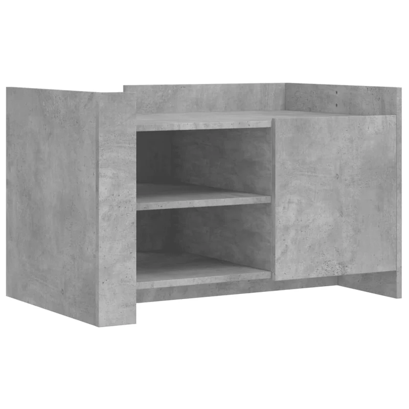 Table basse avec étagères design moderne 80 x 50 x 50 cm bois d'ingénierie gris DEC039342