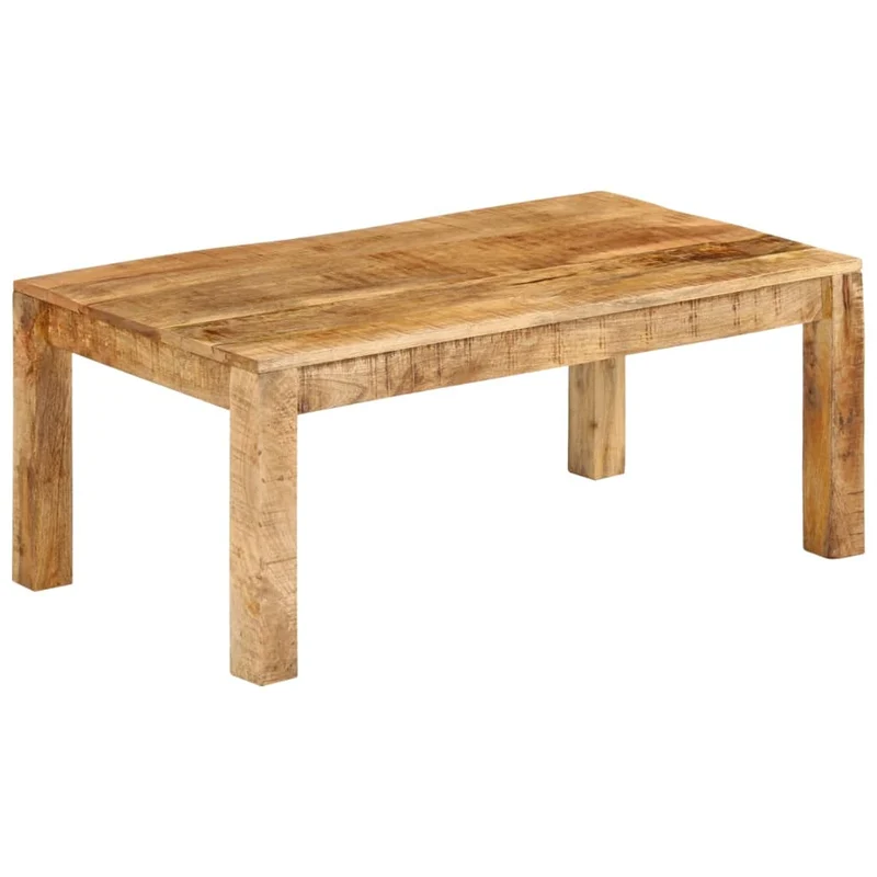 Table basse de salon design rustique 100 x 55 x 40 cm bois de manguier massif DEC036953