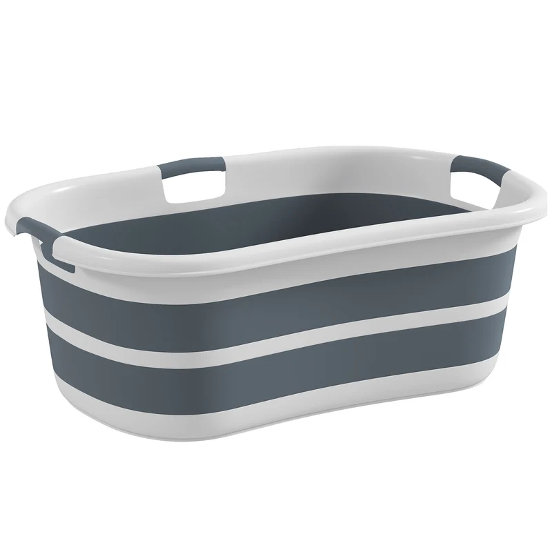 Baignoire pour chien pliable pour bain intérieur jardin 66 x 44 x 98,5 cm bouchon vidange capacité 27 L épuré en PP gris 21_0007278