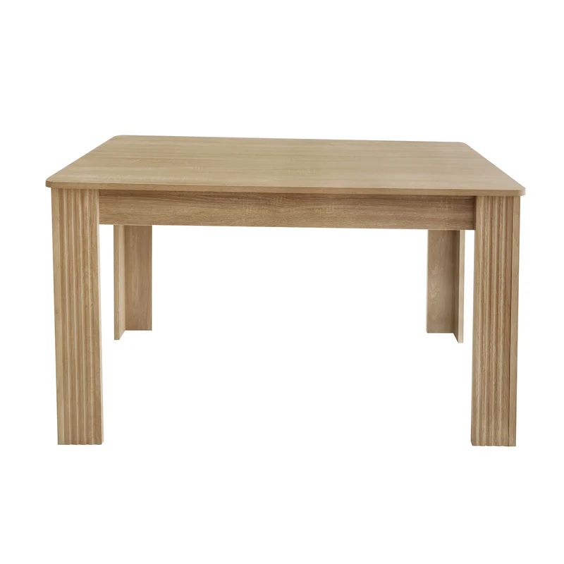 Table de salle rectangulaire naturelle en bois de chêne robuste 117x68 SUKNIEKS