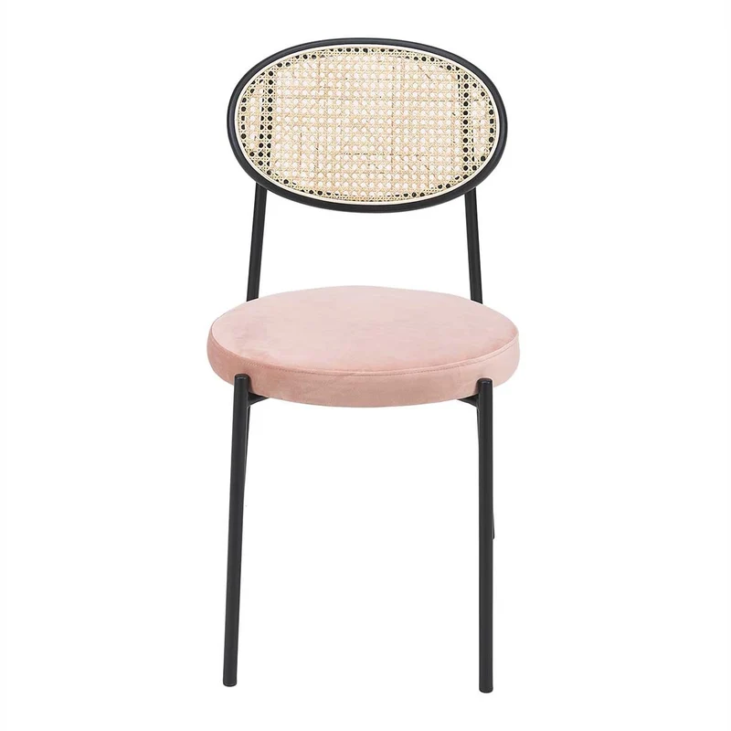 Silla de comedor ratán terciopelo Even