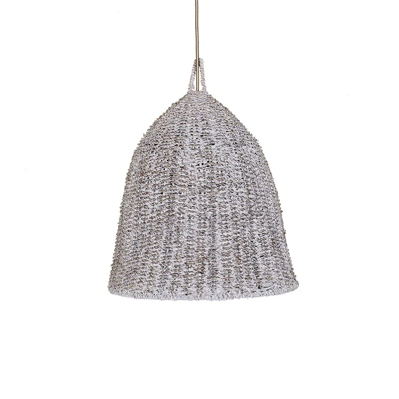 Lámpara de techo mimbre natural trenzado Liana