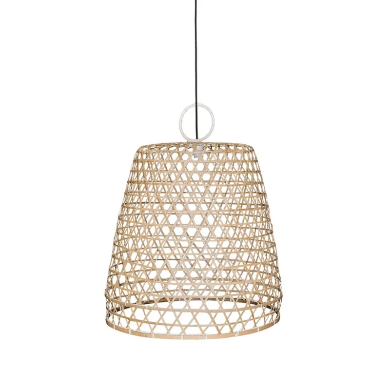 Lámpara de techo mimbre natural trenzado Anette D70