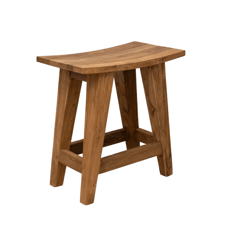 Recycled Teak Stool | Natural