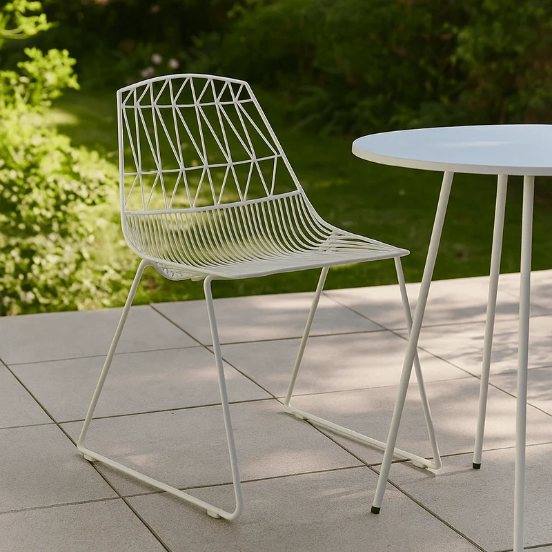 Silla de Terraza apilable Lyon Blanca