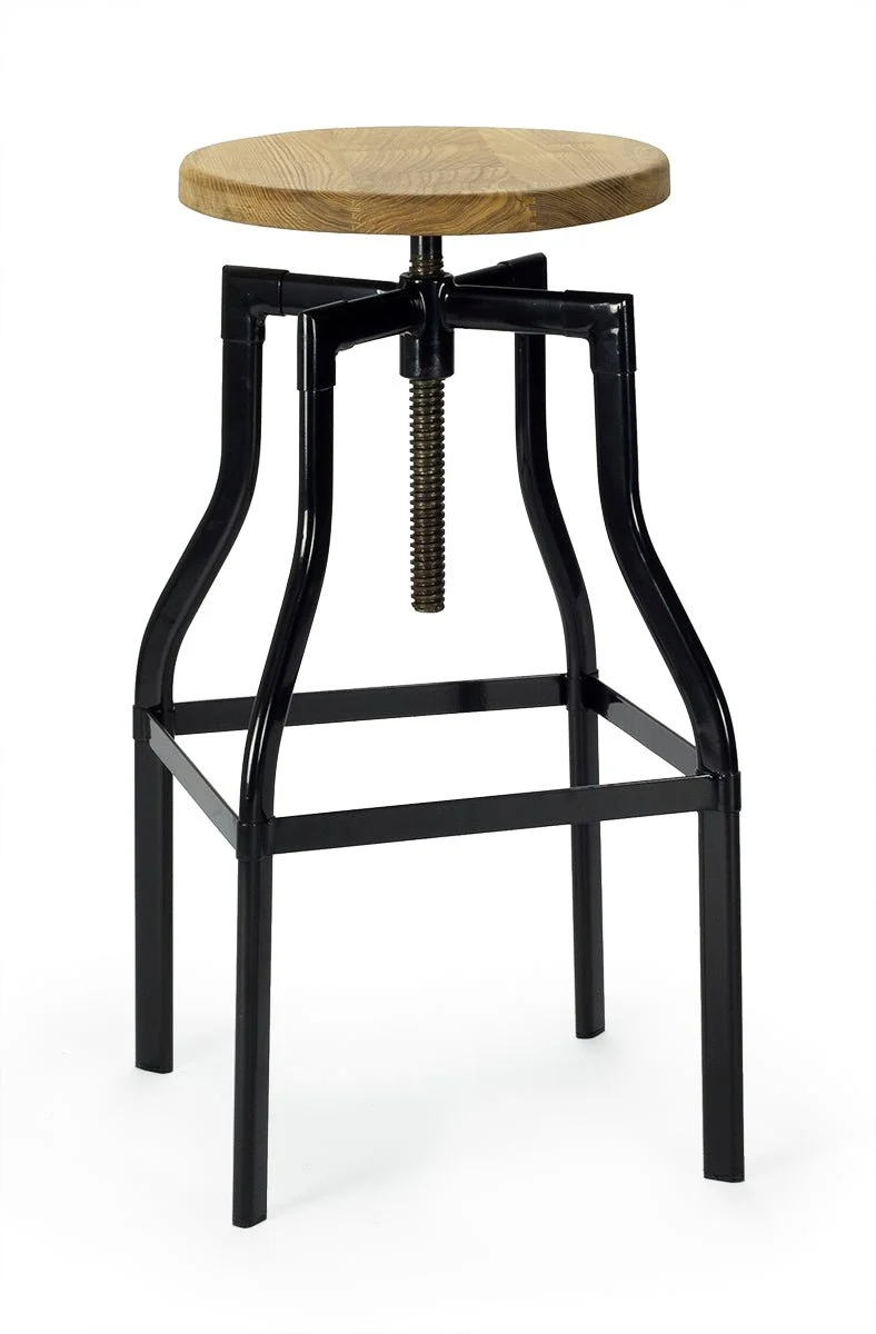 Taburete de bar vintage madera H62 Turner