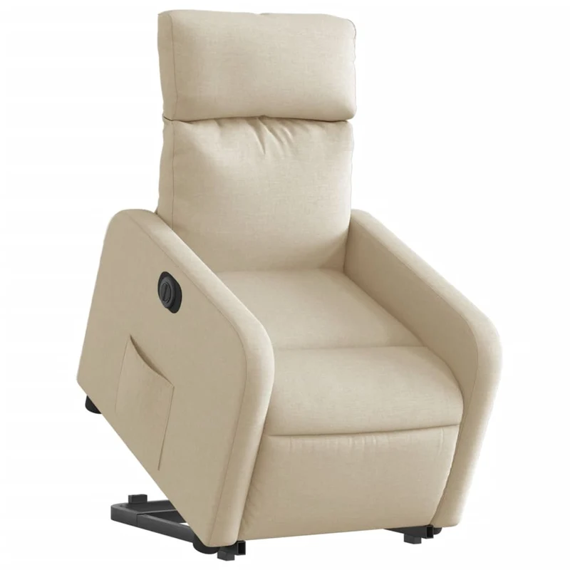 Fauteuil relax TV fonction de levage électrique très confortable en tissu crème DEC028281