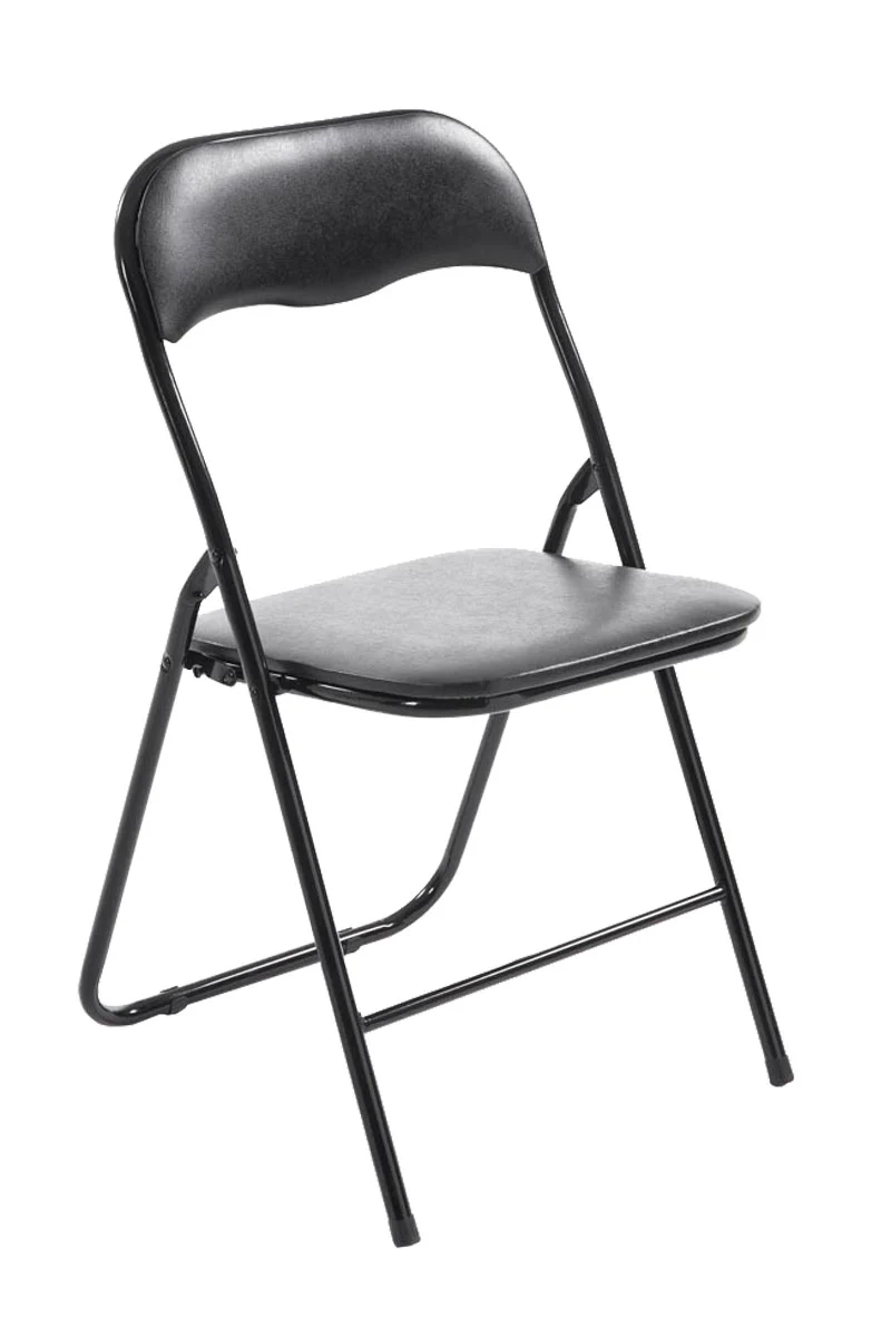 Chaise de cuisine pliable noir pied en métal noir MED10005