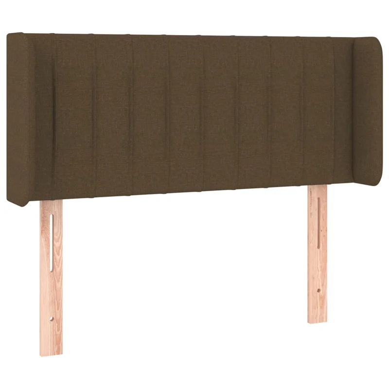 Tête de lit accessoire couchage chambre à coucher meuble à LED 93 x 16 x 78/88 cm tissu marron foncé TDL0200769
