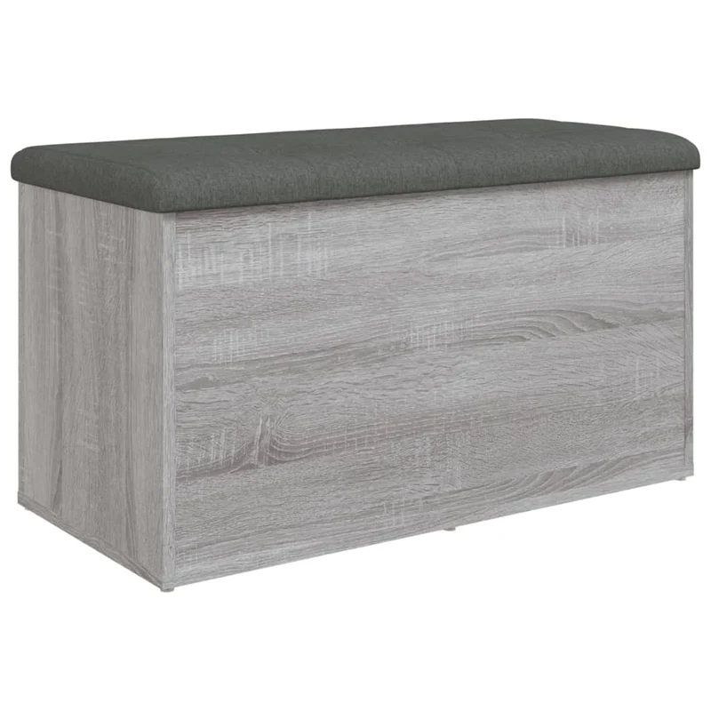 Banc banquette avec espace de rangement couleur sonoma gris 82 x 42 x 45 cm bois d'ingénierie DEC024808
